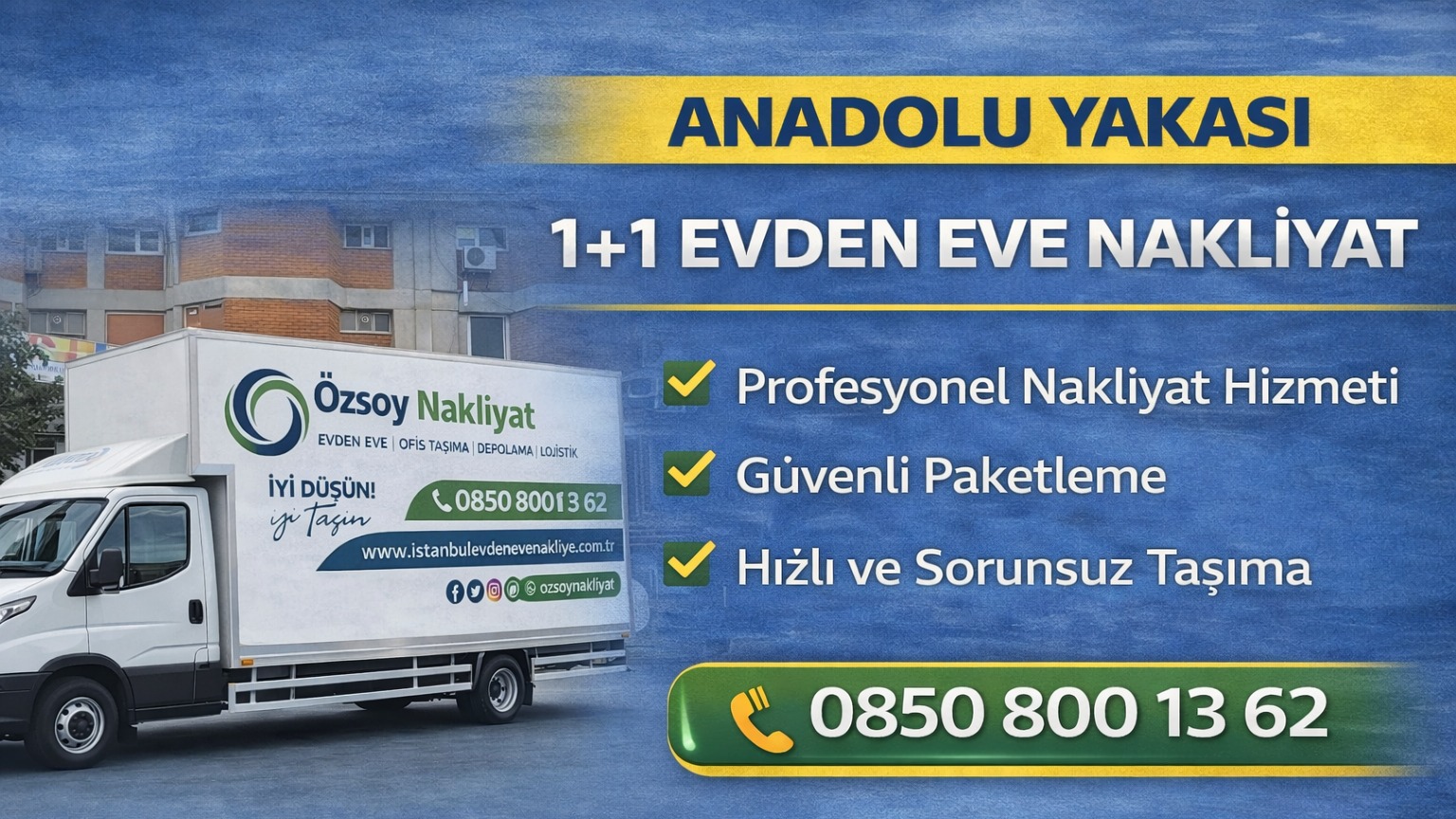 anadolu yakası 1+1 ev taşıma fiyatları