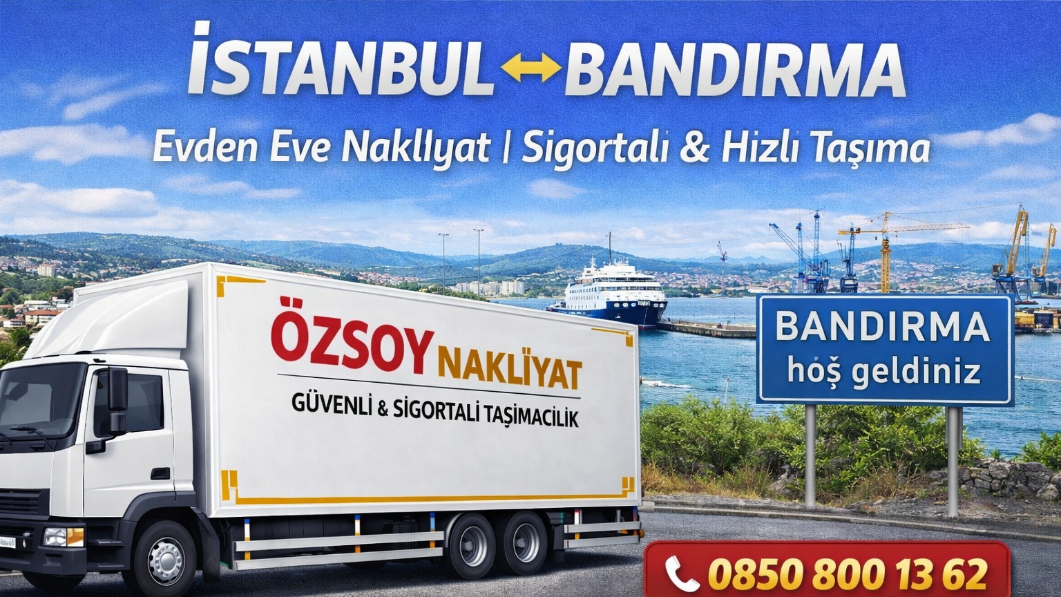 İstanbul Bandırma Evden Eve Nakliyat  Özsoy Nakliyat