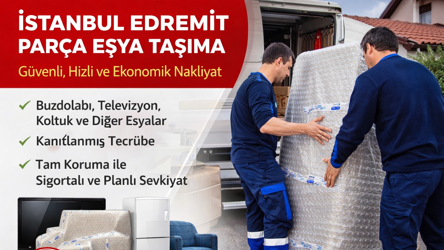 istanbul edremit parça eşya taşıma