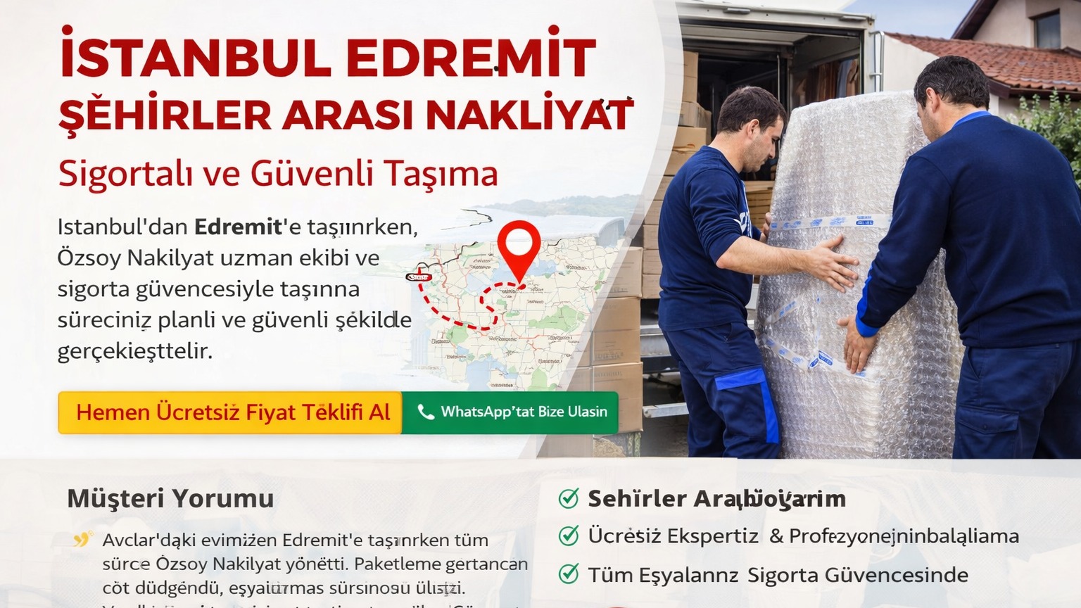 istanbul edremit şehirler arası nakliyat