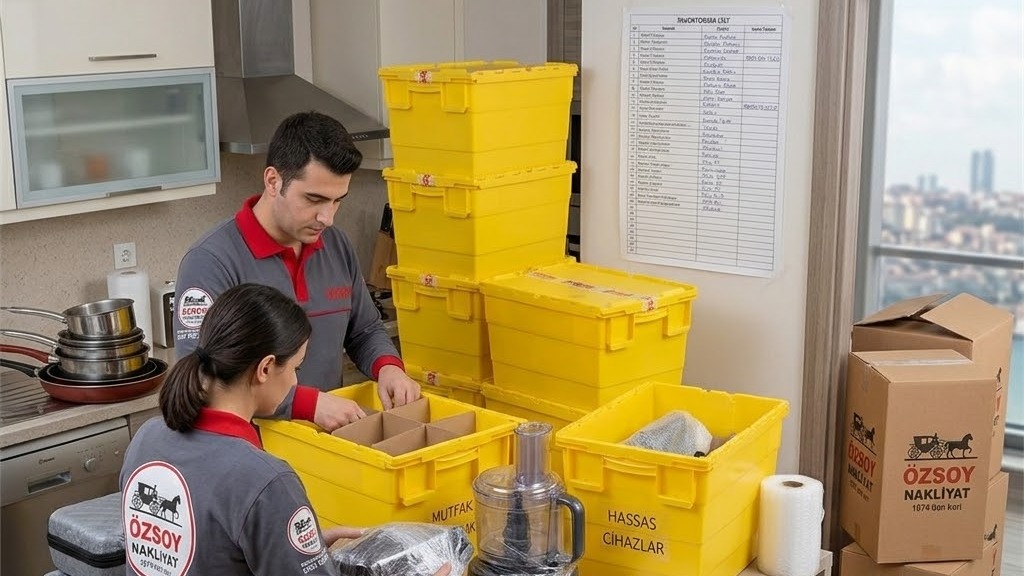 Mutfak Eşyaları paketleme işlemi