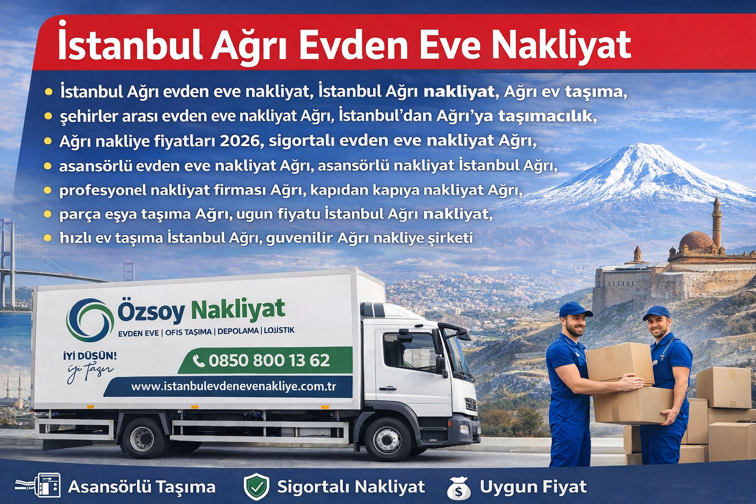 İstanbul Ağrı Evden Eve Nakliyat