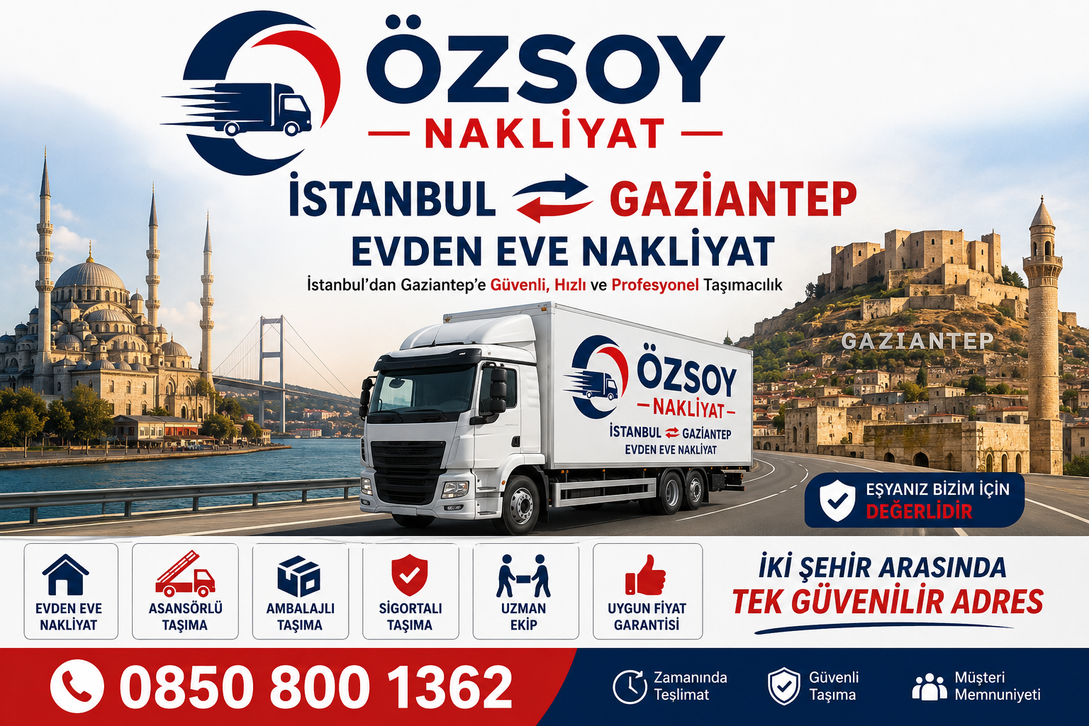 istanbul gaziantep evden eve nakliyat