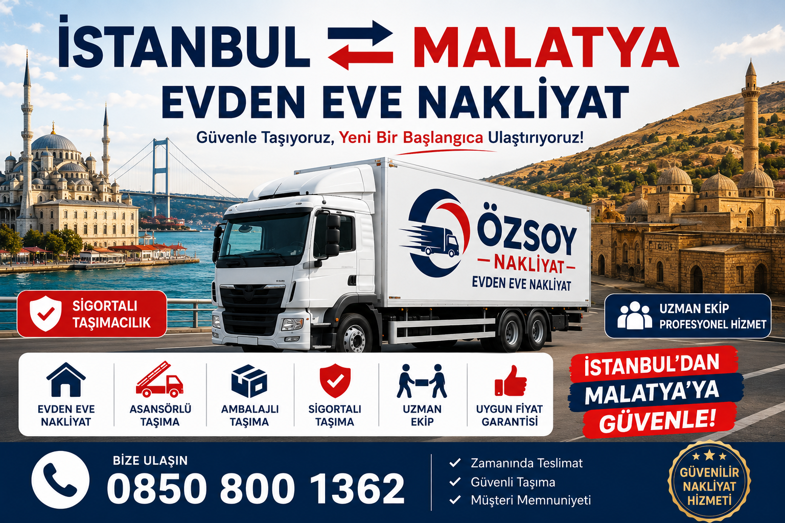 İstanbul Malatya evden eve nakliyat