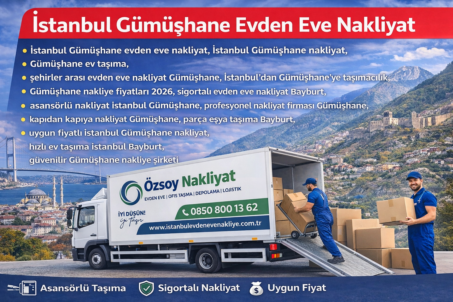 İstanbul Gümüşhane Nakliyat