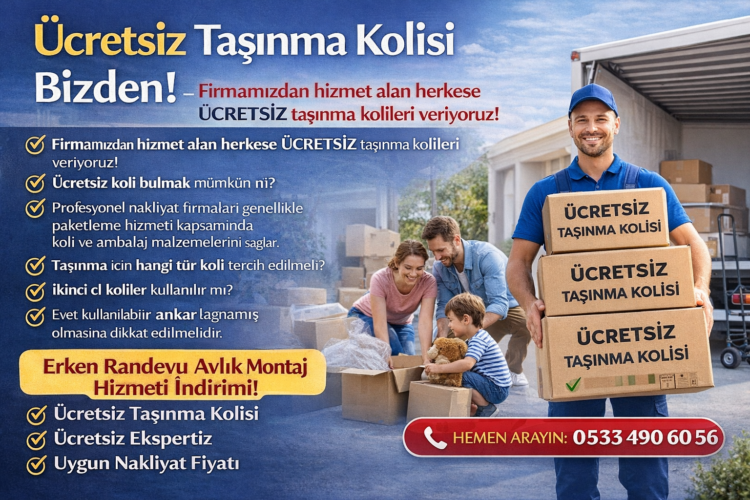 Ücretsiz taşınma kolisi fırsatı