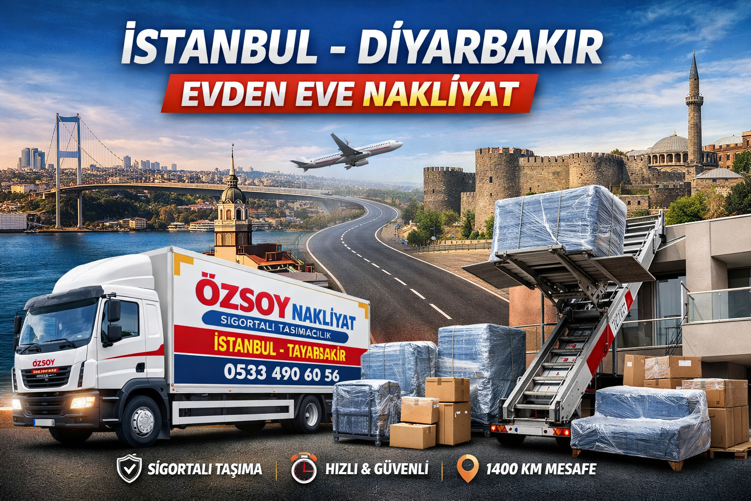 İstanbul-Diyarbakır evden eve taşımacılık
